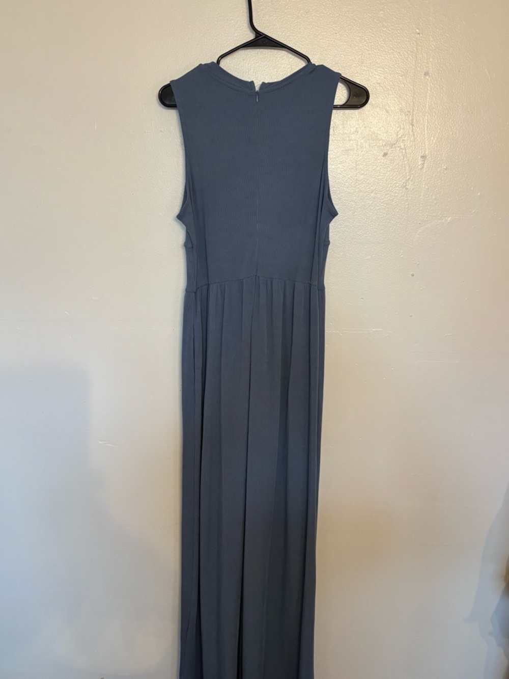 Sleeveless Slate Blue Maxi jumpsuit
